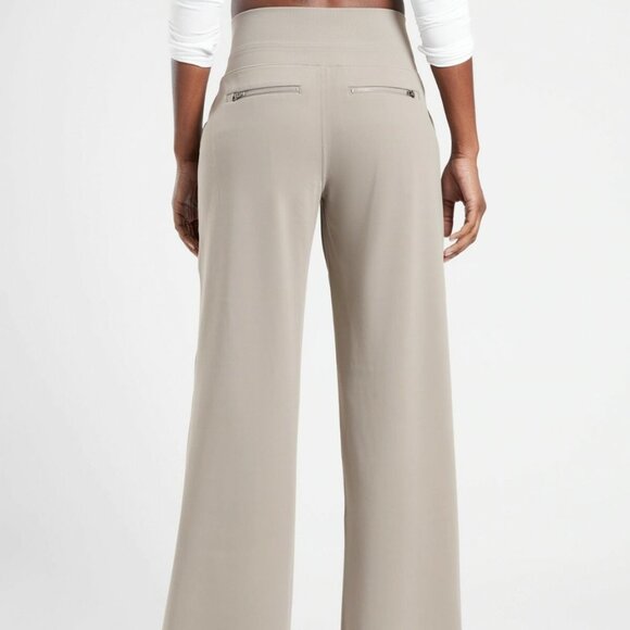 Athleta Venice High Rise Wide Leg Pant Taupe Size Small - Picture 2 of 9